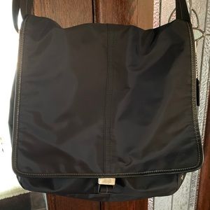 Coach black multi pocket messenger bag